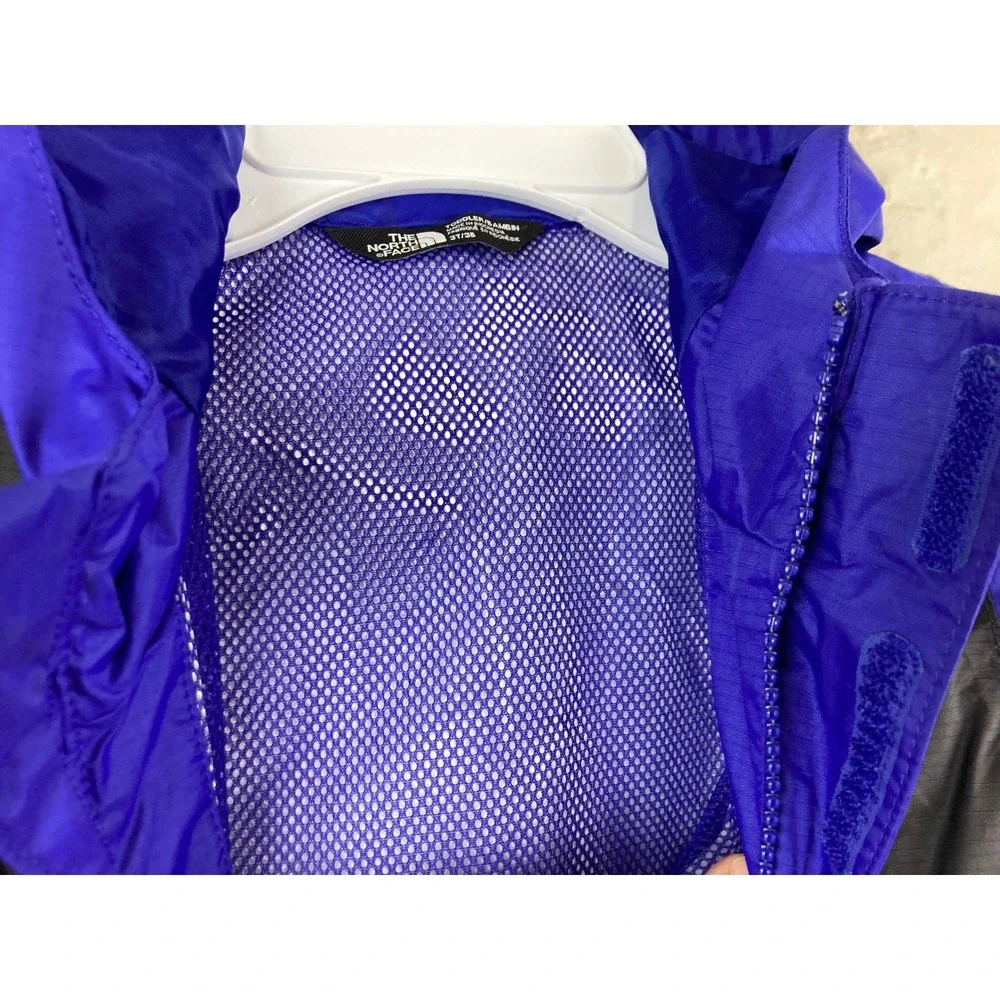 The North Face Rain Jacket Toddler Girl Boy 3T Purple DryVent Hooded Windbreaker